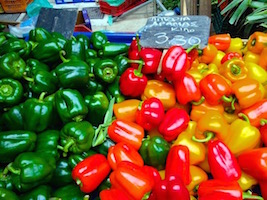 peppers in athens market
