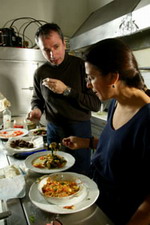 Christos Valtzoglou and Dianne Kochillas of Pylos Greek Taverna in NYC
