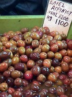 Greek food, olives from agrinion
