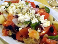 Cretan dakos salad