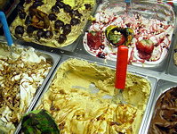 Greek food, gelatomania ice cream
