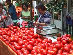 farmers market: tomatoes
