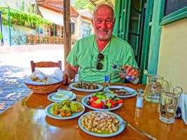 Greek food, sardines