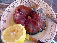 greek food, lakerda, marinated tuna