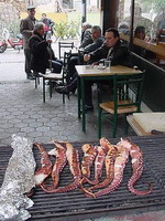Greek Food, grilled octopus at Naxos cafe