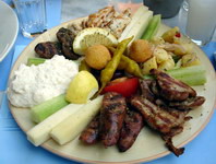 Greek food, mezedes, pikilia