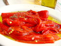 Greek food, red peppers