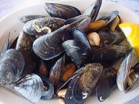 Greek food, mussels