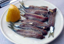 greek food, sardeles pastes