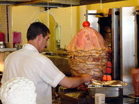 Greek food souvlaki shop