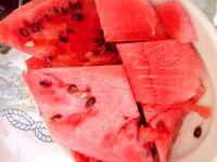 greek food, watermelon, karpoozi