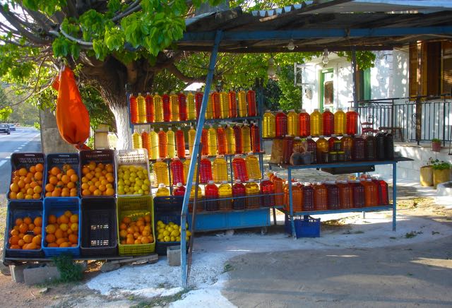 Wine stand in the Argolis, Greece